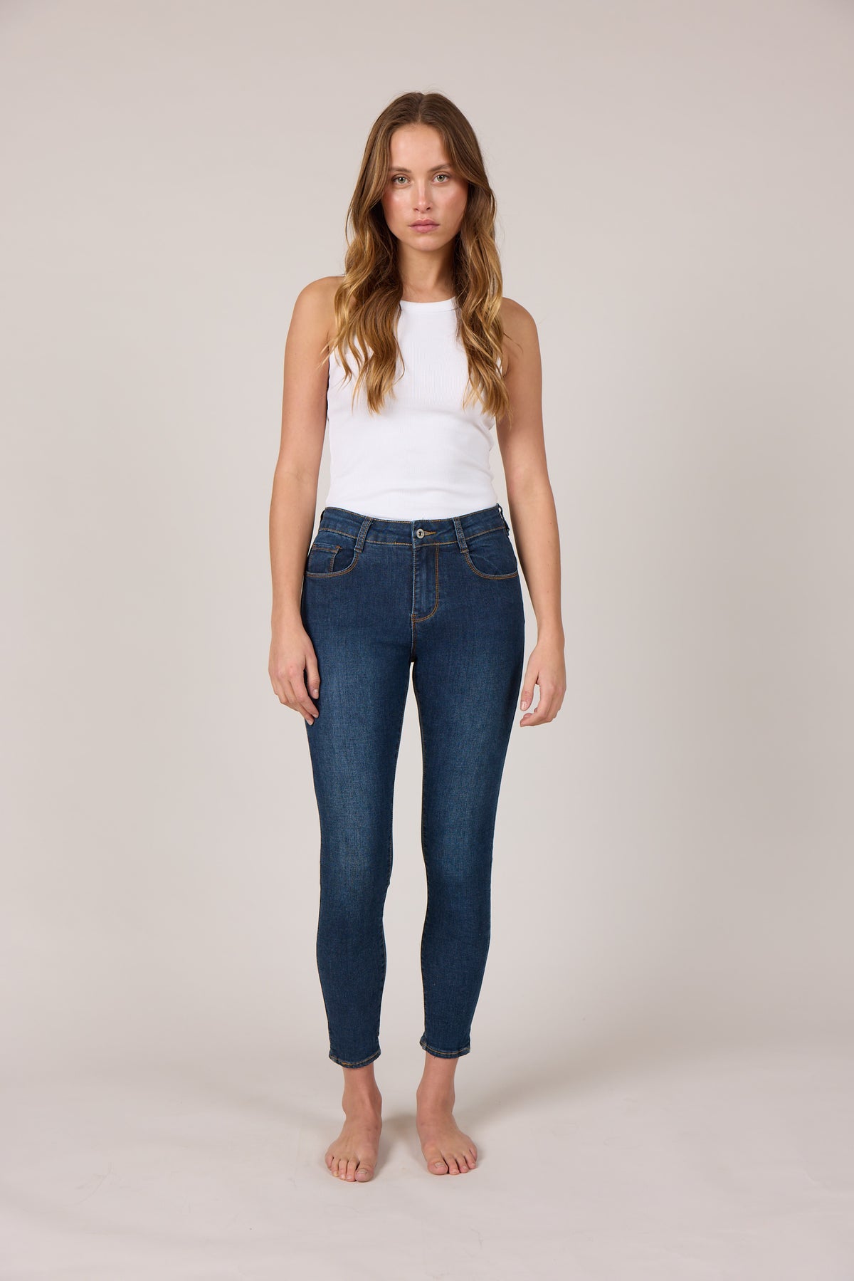 MARC LAUGE Bell Slim Fit Jeans DENIM/TWILL 9696 BLUE DENIM USED