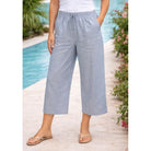 M JEANS Bella Cotton Wide 7/8 Leg Pant PANTS 107 SOFT BLUE