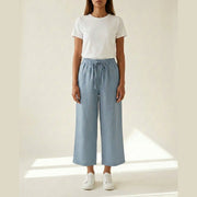 M JEANS Bella Cotton Wide 7/8 Leg Pant PANTS 107 SOFT BLUE