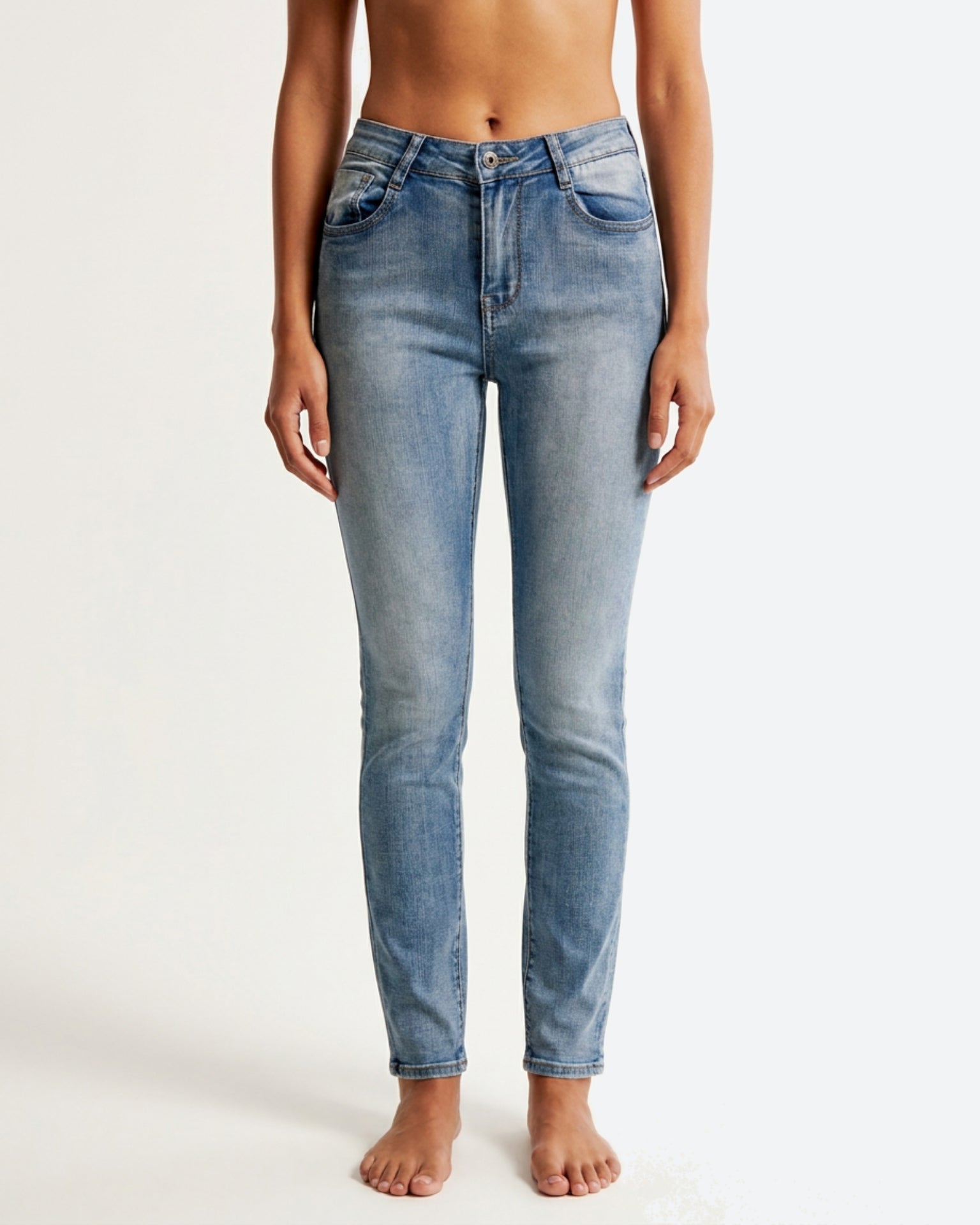 MAPP Bow Denim Jeans DENIM/TWILL 9196 LIGHT BLUE USED