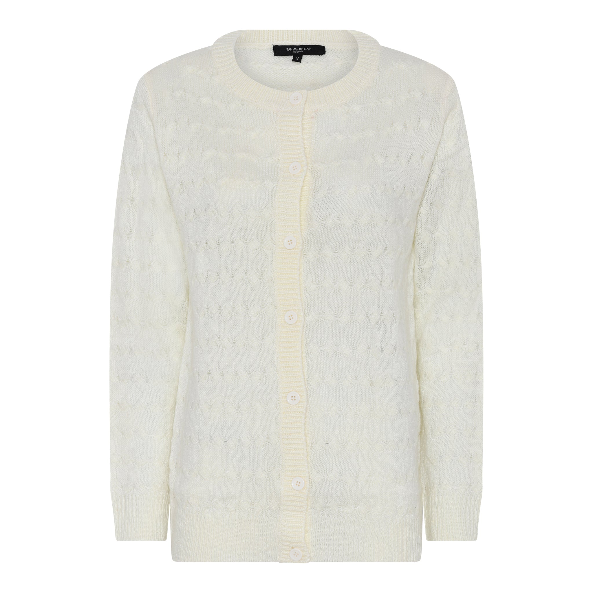 MAPP CABEL BASIC CARDIGAN KNITWEAR 20 OFF WHITE