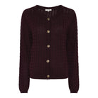 MAPP CABEL CARDIGAN KNITWEAR 400 BORDEAUX