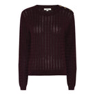 MAPP CABEL R/NECK KNITWEAR 400 BORDEAUX