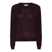 MAPP CABEL R/NECK KNITWEAR 400 BORDEAUX