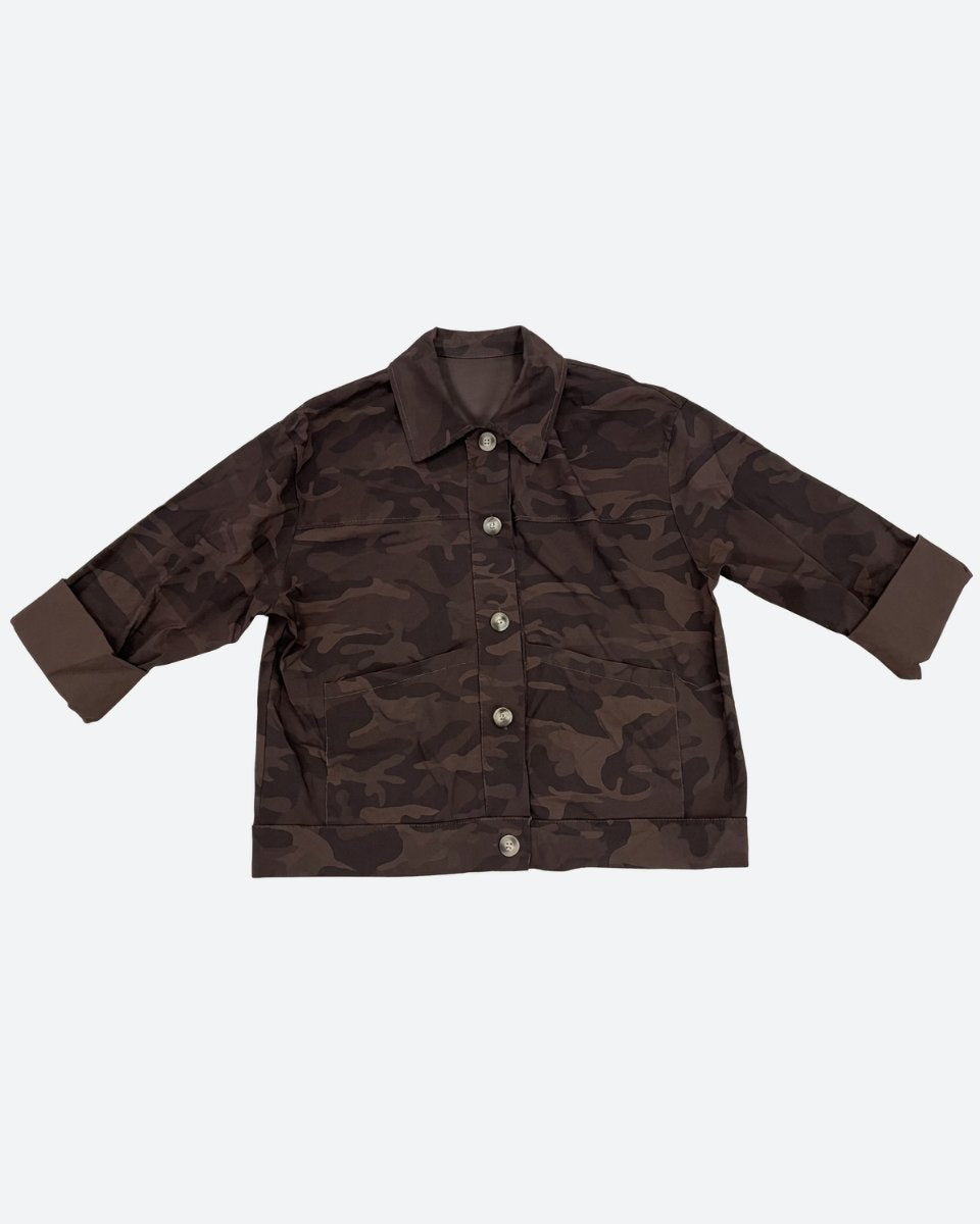 M JEANS CAMOU JACKET OUTERWEAR 129 CHOCOLATE