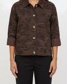 M JEANS CAMOU JACKET OUTERWEAR 129 CHOCOLATE