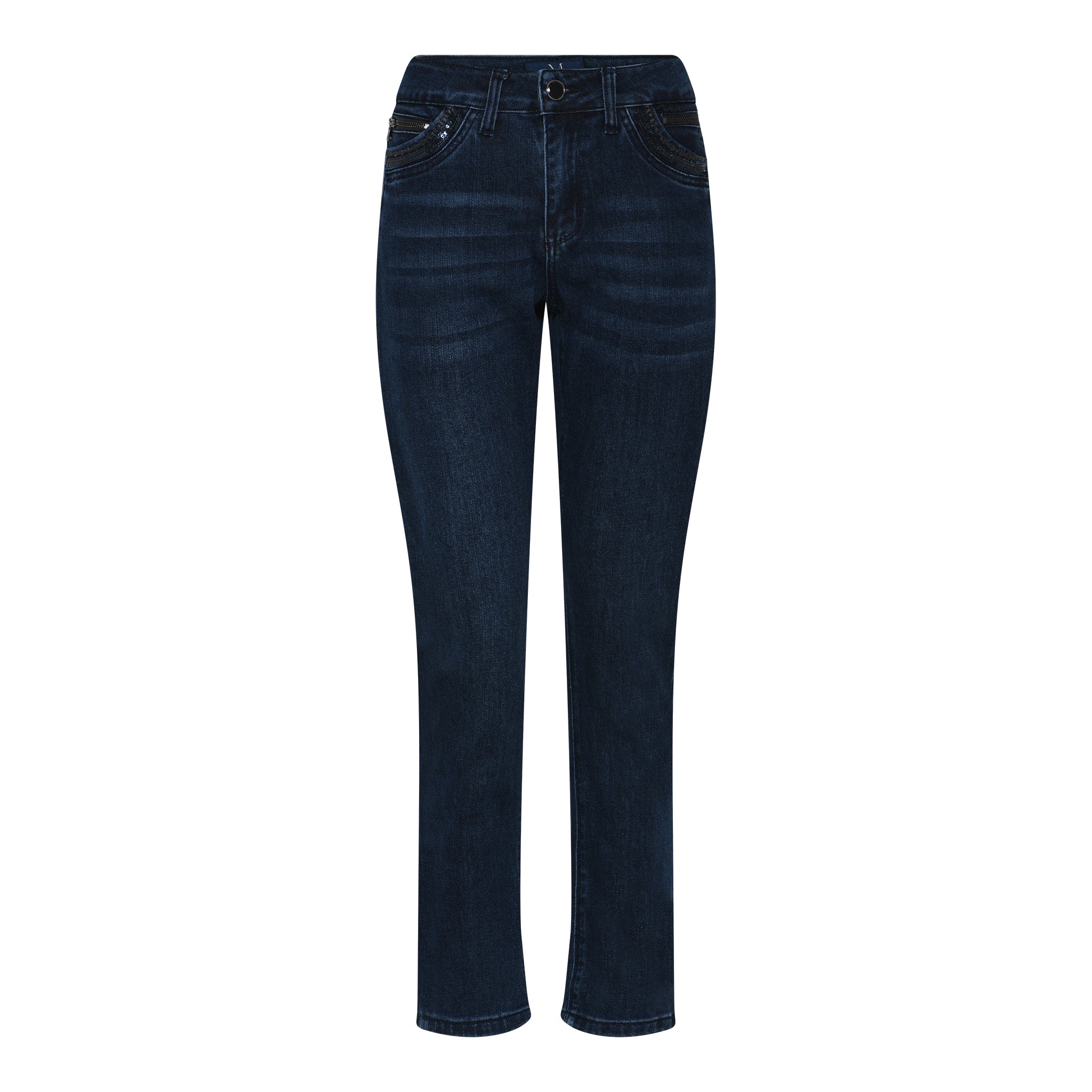 MARC LAUGE CHANELLI 7/8 JEANS DENIM/TWILL 989699 HI-TECH USED DARK BLUE