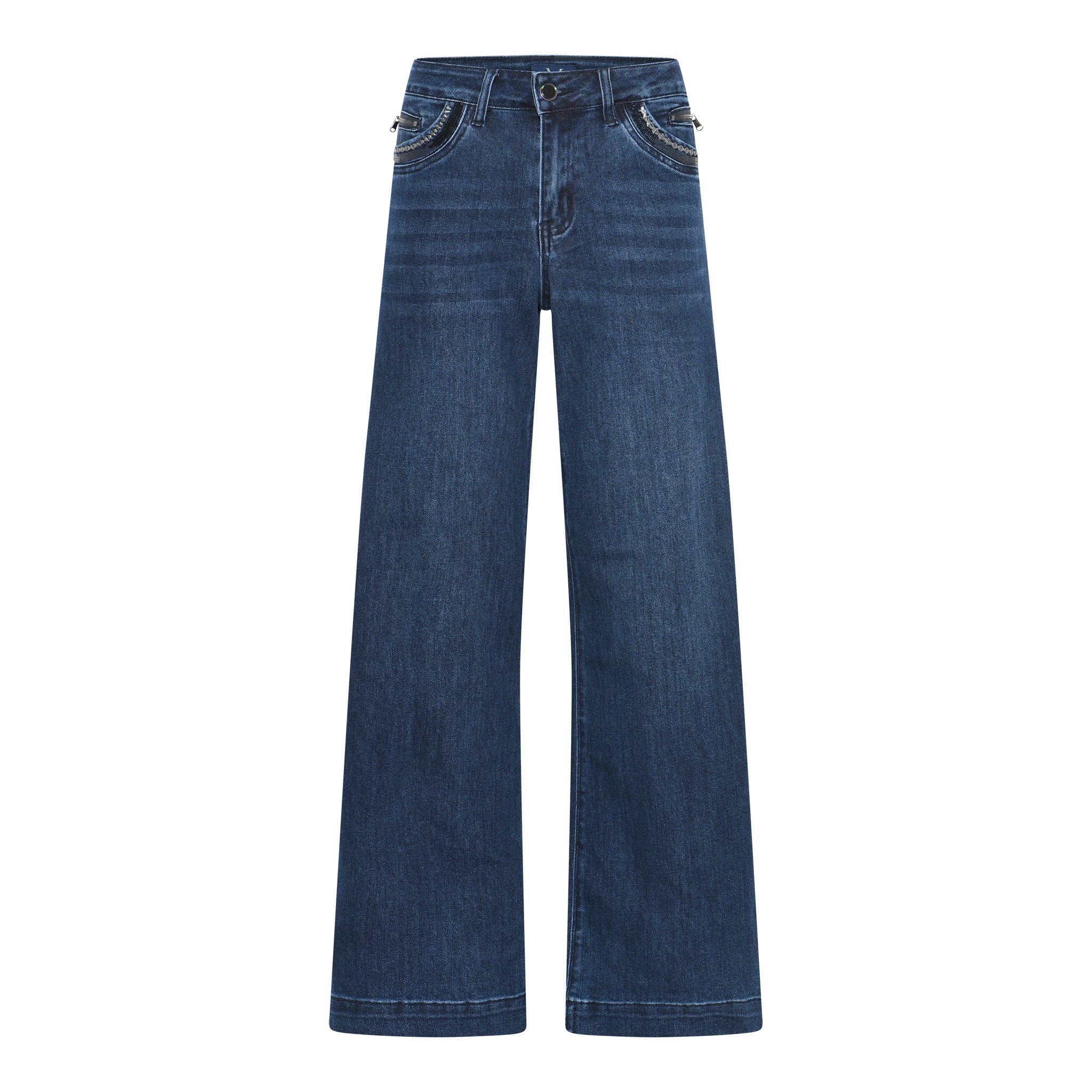 MARC LAUGE CHANELLI WIDE DENIM JEANS DENIM/TWILL 9696 BLUE DENIM USED