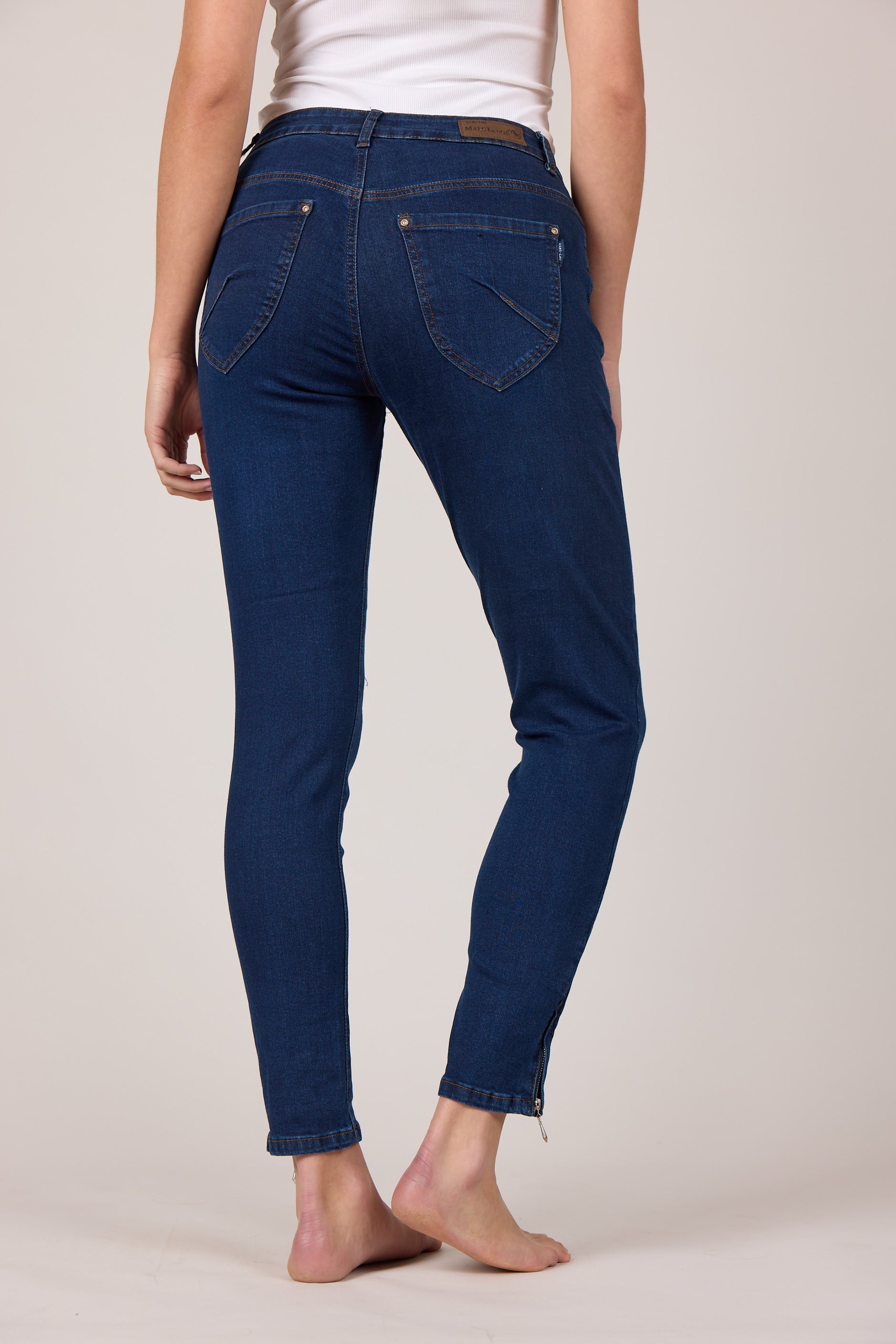 MARC LAUGE CHANNE 7/8 DENIM JEANS DENIM/TWILL 9699 BLUE DENIM USED