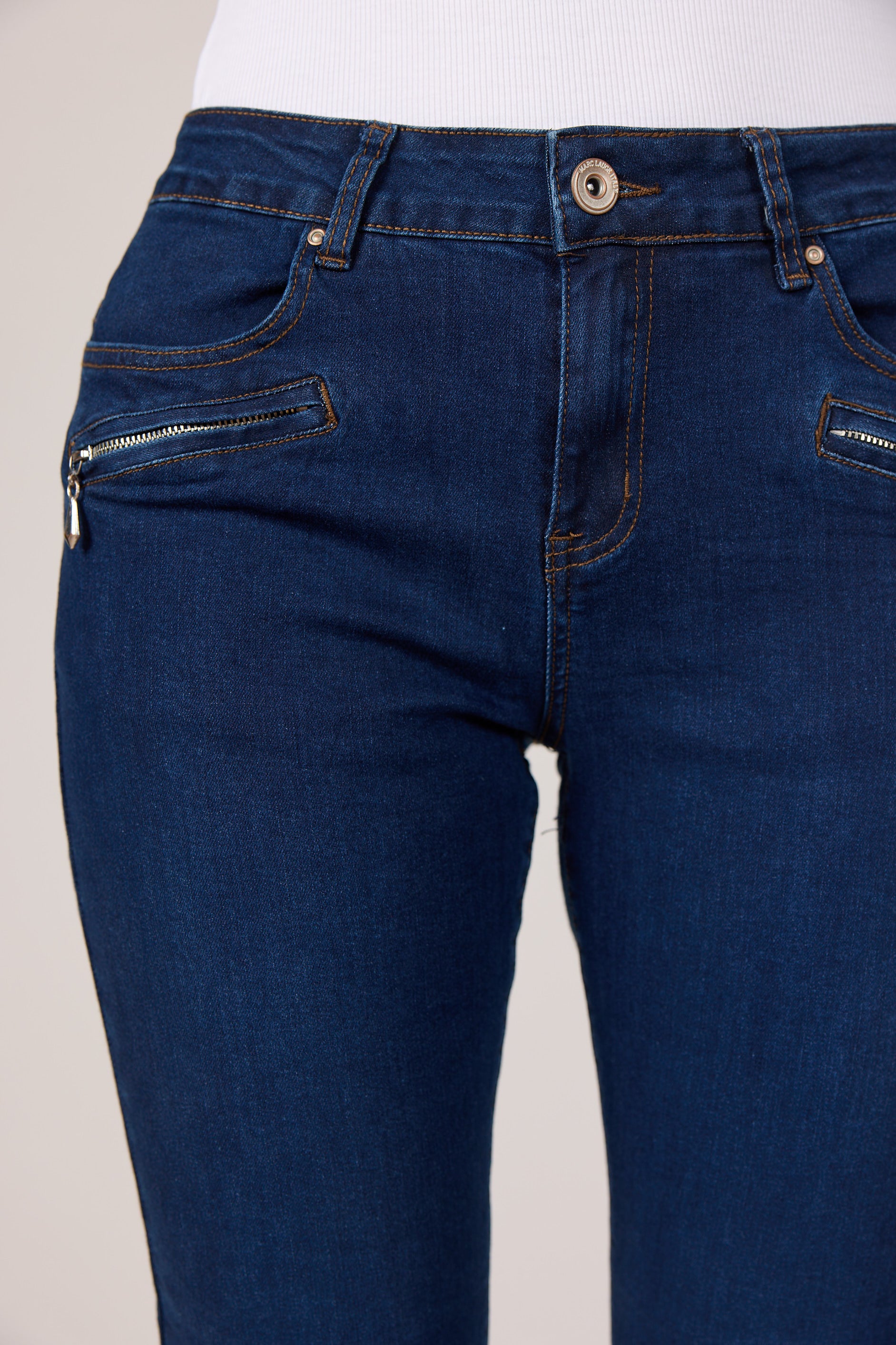 MARC LAUGE CHANNE 7/8 DENIM JEANS DENIM/TWILL 9699 BLUE DENIM USED