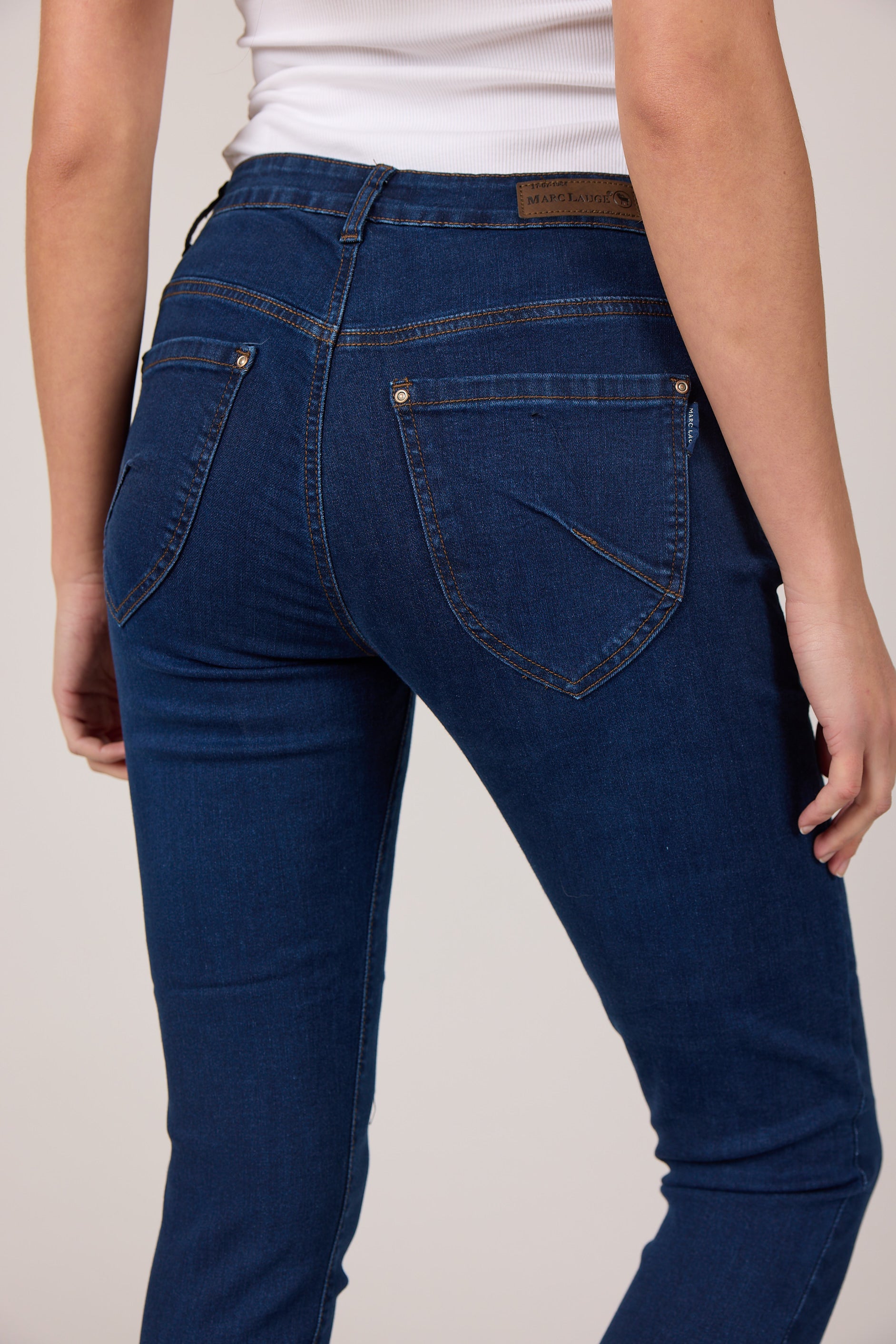 MARC LAUGE CHANNE 7/8 DENIM JEANS DENIM/TWILL 9699 BLUE DENIM USED