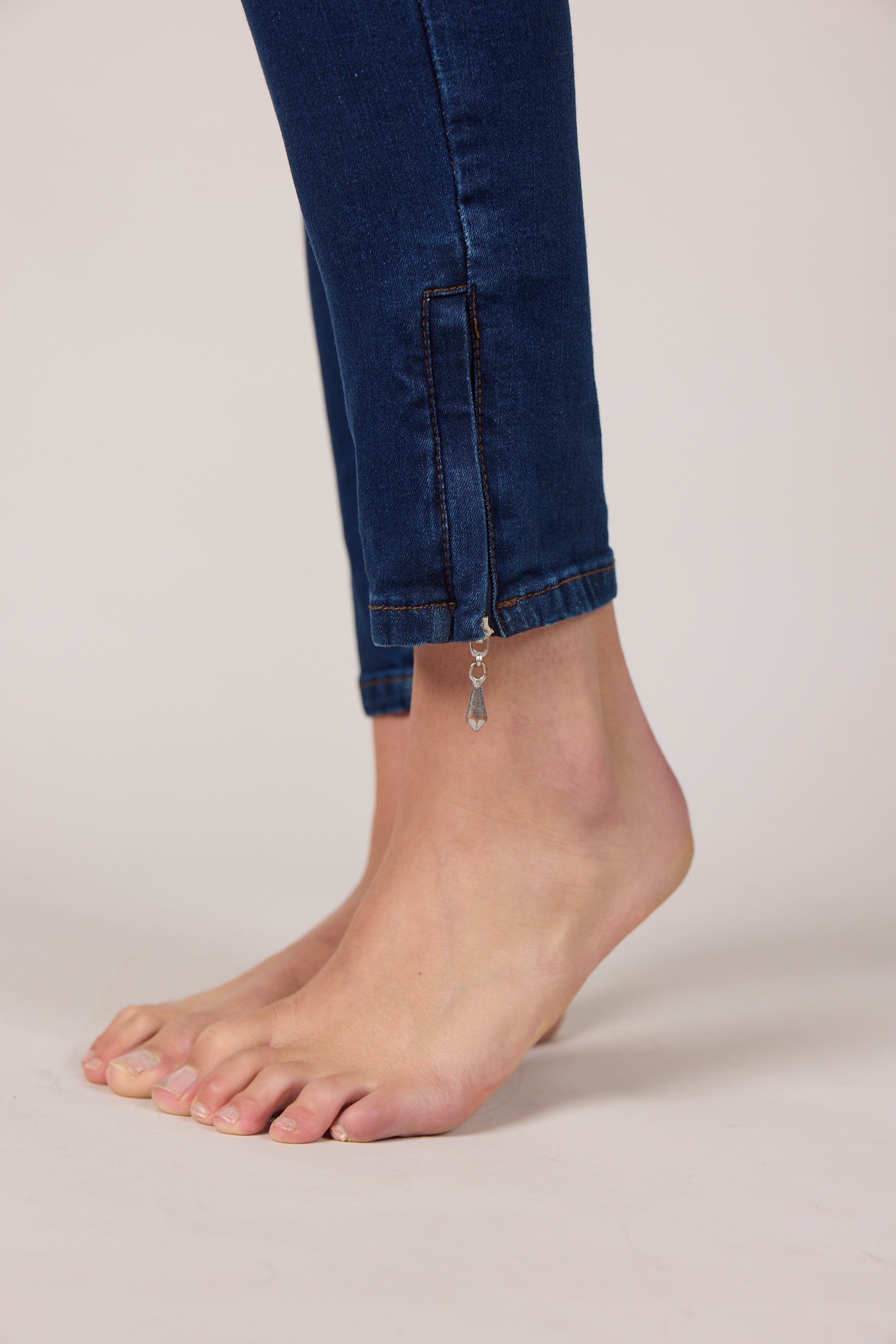MARC LAUGE CHANNE 7/8 DENIM JEANS DENIM/TWILL 9699 BLUE DENIM USED