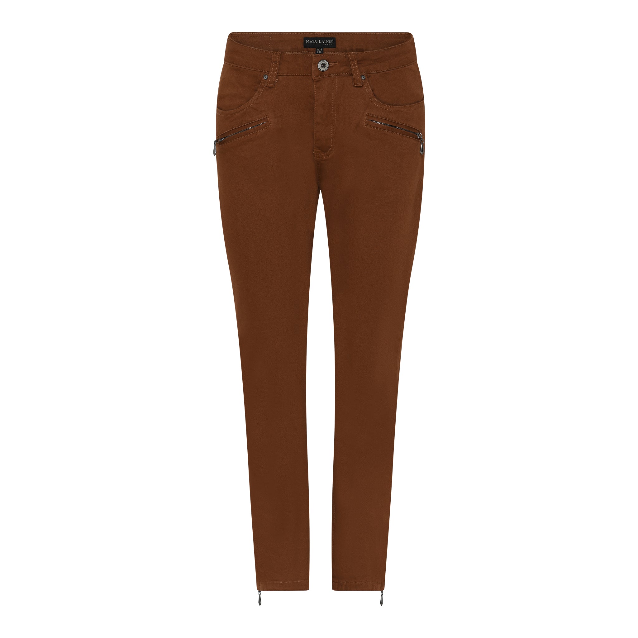 MARC LAUGE CHANNE 7/8 TWILL JEANS DENIM/TWILL 137 TOBACCO