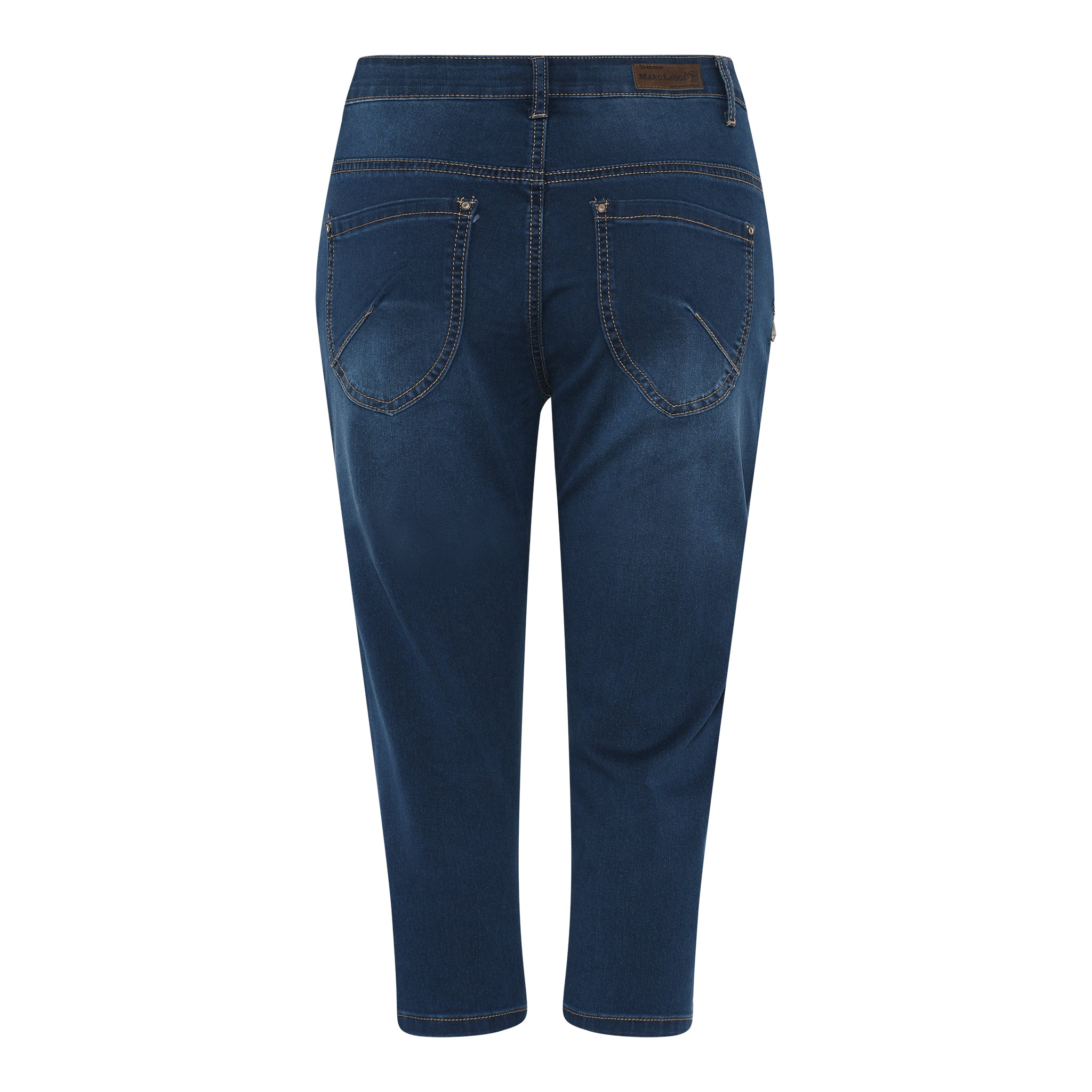 MARC LAUGE CHANNE PIRAT DENIM JEANS PANTS 3/4 969699 DARK BLUE USED