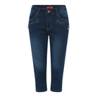 MARC LAUGE CHANNE PIRAT DENIM JEANS PANTS 3/4 969699 DARK BLUE USED