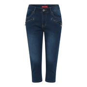 MARC LAUGE CHANNE DENIM PIRAT PANTS 3/4 969699 DARK BLUE USED