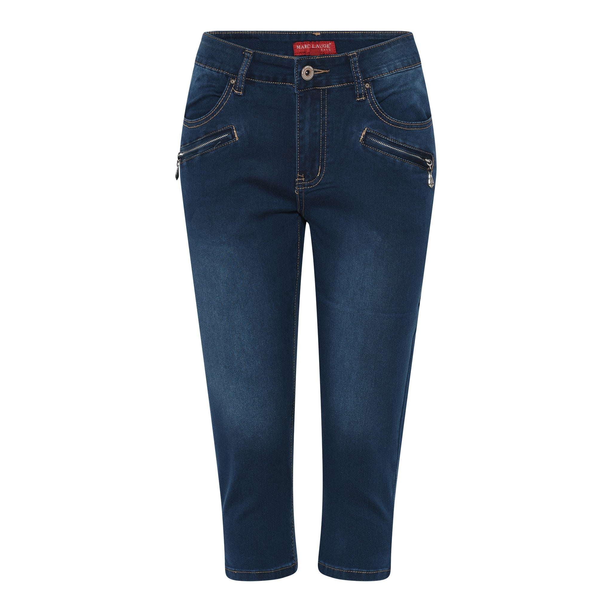 MARC LAUGE CHANNE PIRAT DENIM JEANS PANTS 3/4 969699 DARK BLUE USED