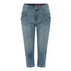 MARC LAUGE CHANNE PIRAT DENIM JEANS PANTS 3/4 919699 BENNETON LIGHT BLUE