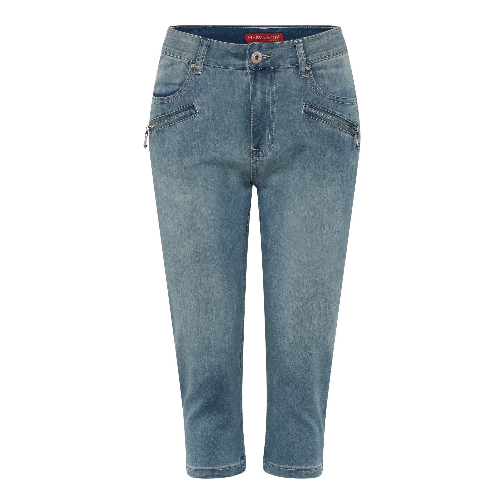 MARC LAUGE CHANNE PIRAT DENIM JEANS PANTS 3/4 919699 BENNETON LIGHT BLUE
