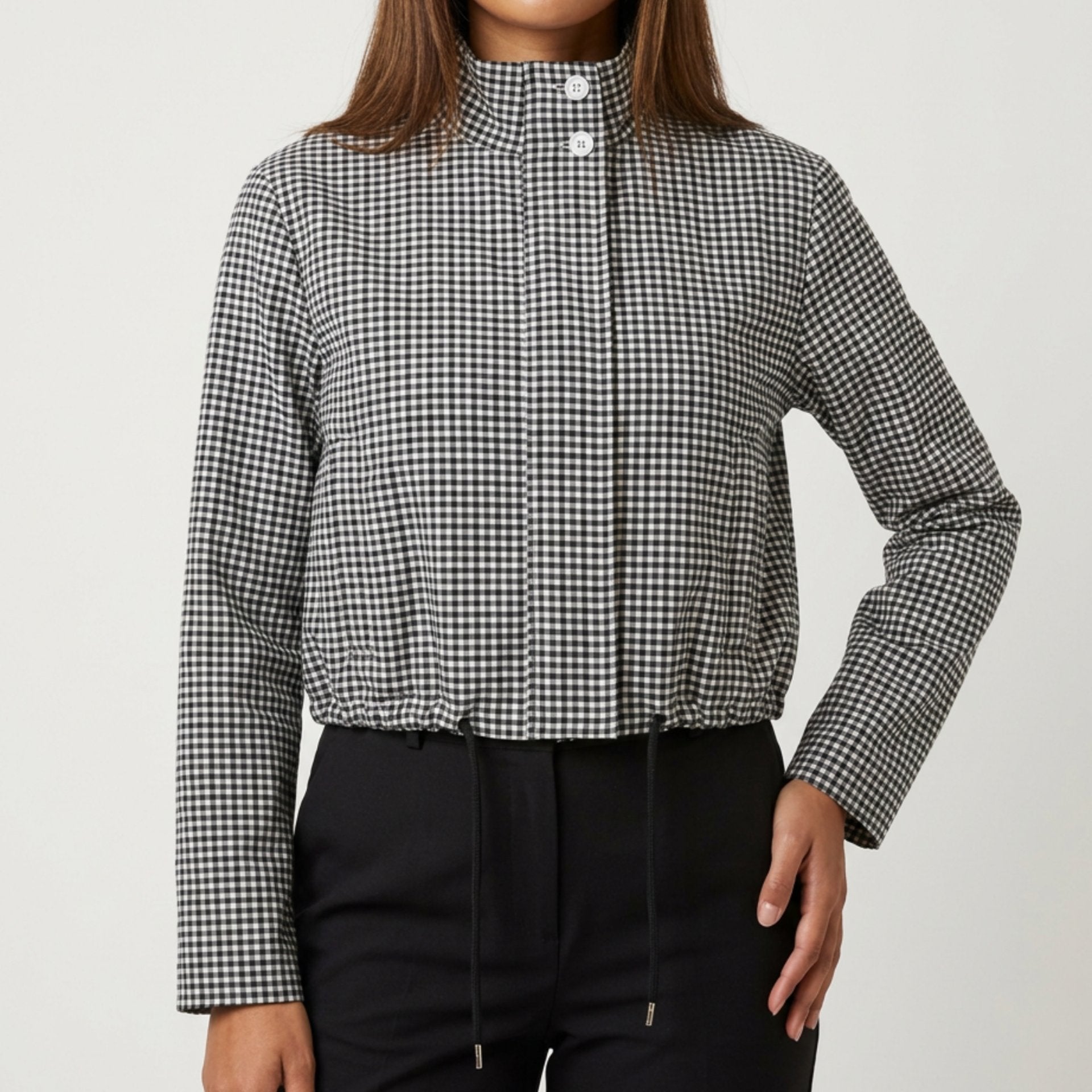 MOONDUST CHECK JACKET SHORT OUTERWEAR 80 BLACK