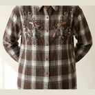 MOONDUST CHECK SHIRT BLOUSE/SHIRT 129 CHOCOLATE