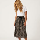 MOONDUST CHECK SKIRT SHORTS/SKIRT 254 DARK GREY MELANGE