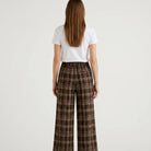 MOONDUST CHECK WIDE PANT PANTS 129 CHOCOLATE