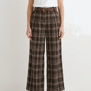 MOONDUST CHECK WIDE PANT PANTS 129 CHOCOLATE