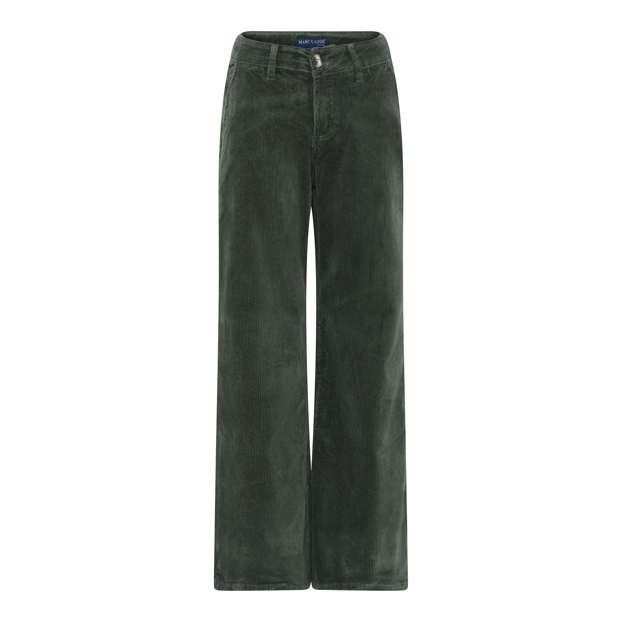 MARC LAUGE CHINO FLARE 8W CORD PANT CORD/FLØJL 546 BOTTLE GREEN