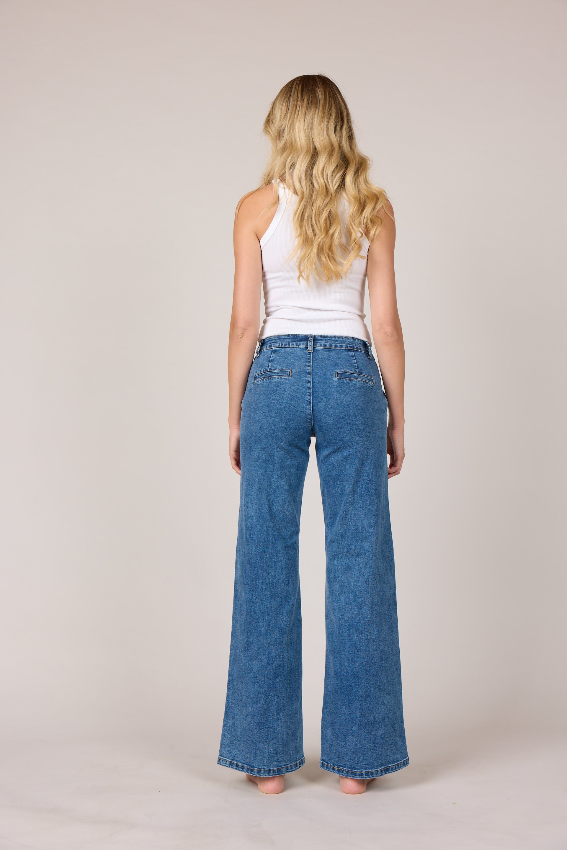 MAPP CHINO FLARE DENIM JEANS DENIM/TWILL 9396 DENIM USED