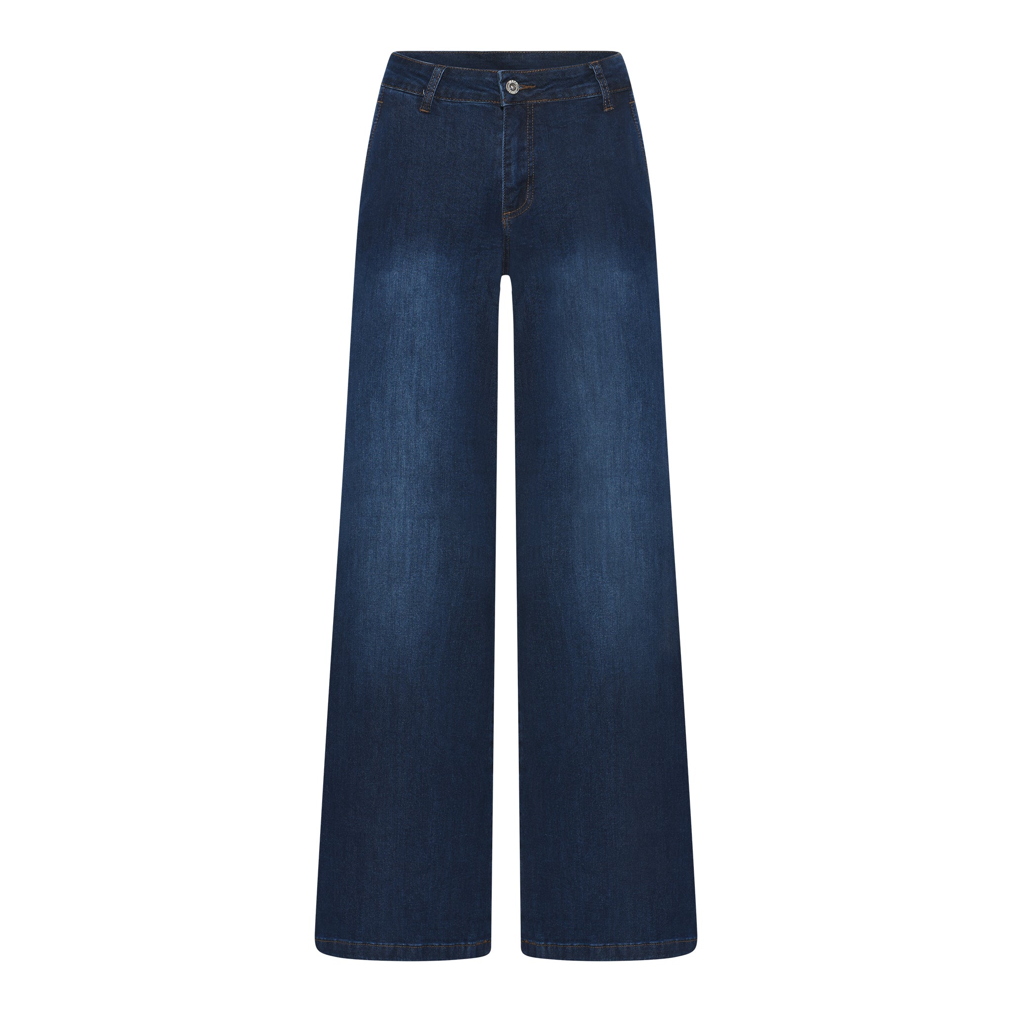MAPP CHINO FLARE DENIM JEANS DENIM/TWILL 969699 DARK BLUE USED
