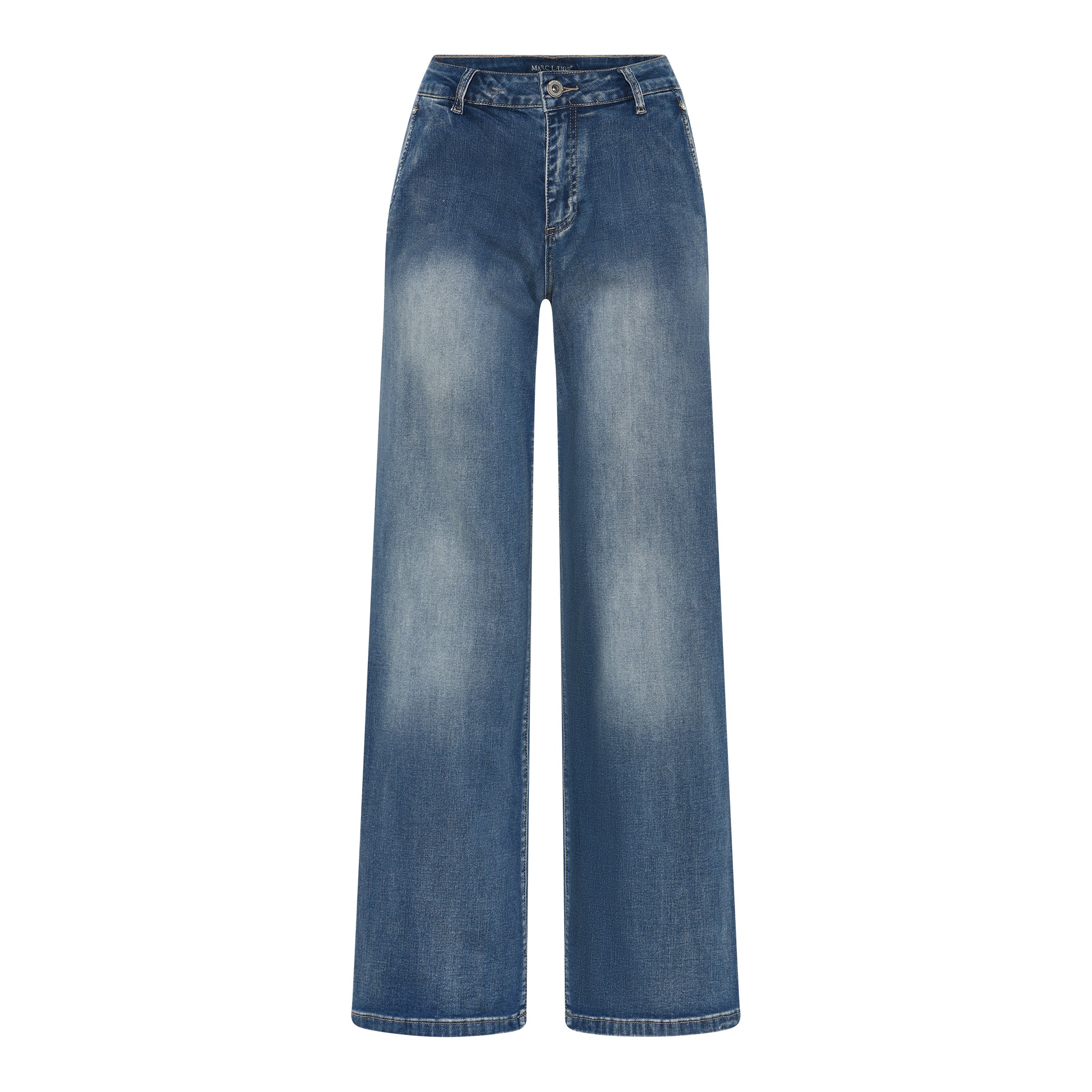 MARC LAUGE CHINO FLARE DENIM JEANS DENIM/TWILL 9196 LIGHT BLUE USED