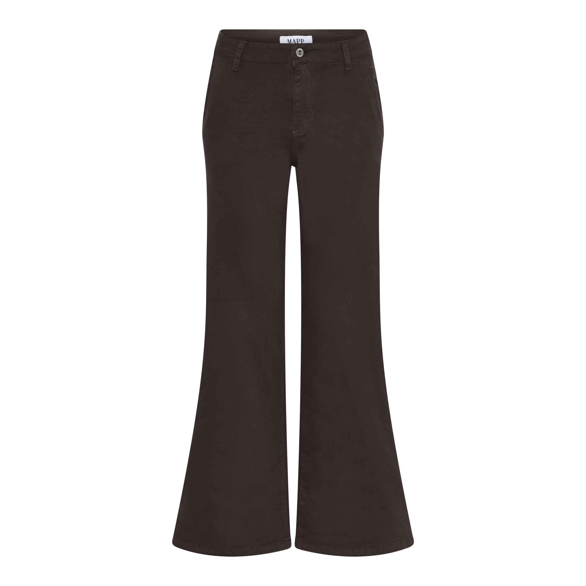 MAPP CHINO FLARE TWILL JEANS DENIM/TWILL 129 CHOCOLATE
