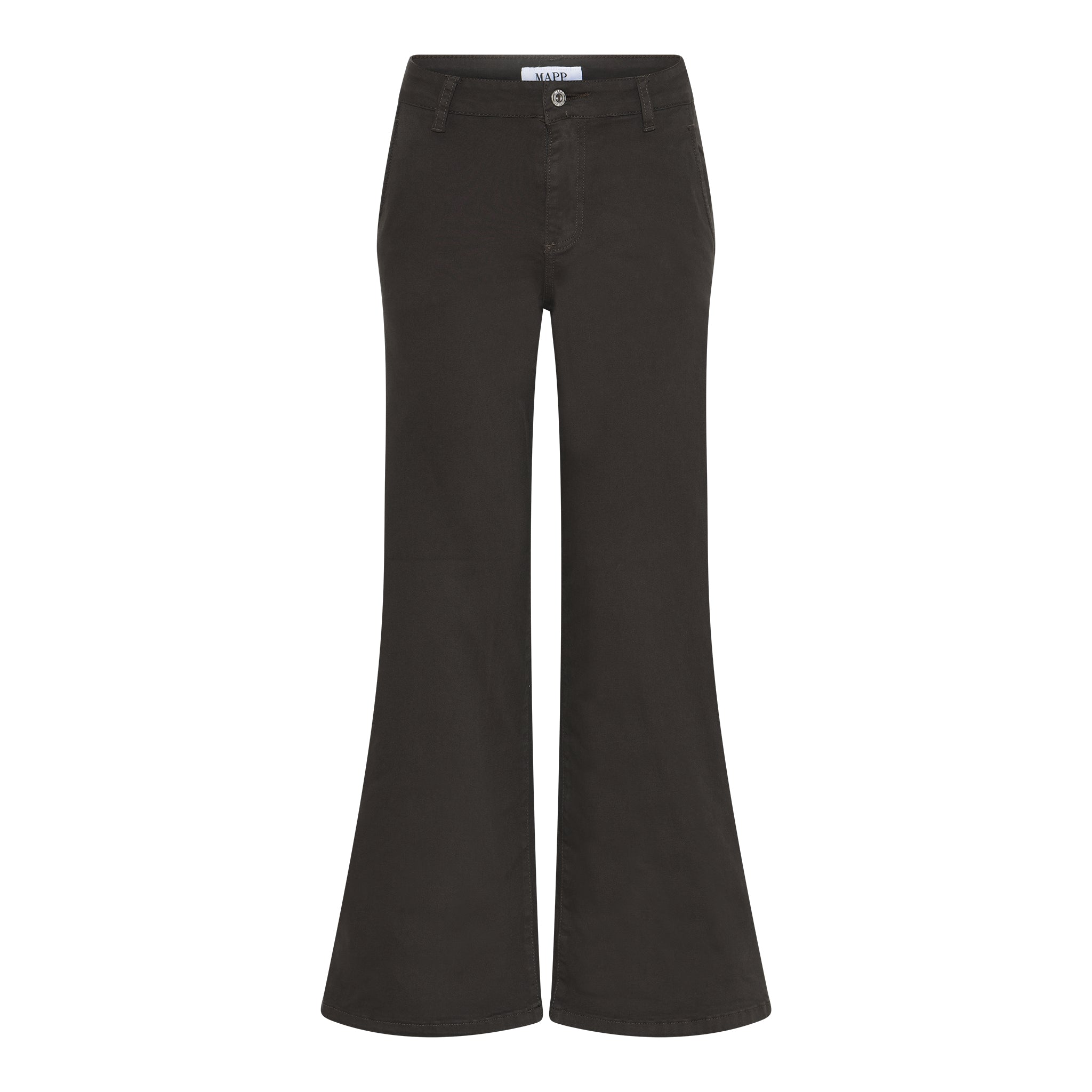 MAPP CHINO FLARE TWILL JEANS DENIM/TWILL 546 BOTTLE GREEN