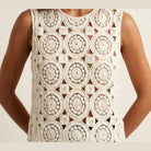 MAPP CROCHET TOP TOP/T-SHIRT 10 WHITE