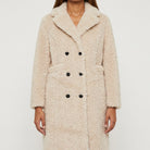 M JEANS CURLY FUR LONG JACKET OUTERWEAR 20 OFF WHITE