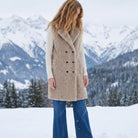 M JEANS CURLY FUR VEST LONG OUTERWEAR 135 EARTH
