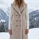 M JEANS CURLY FUR VEST LONG OUTERWEAR 135 EARTH