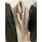 M JEANS CURLY FUR VEST LONG OUTERWEAR 20 OFF WHITE