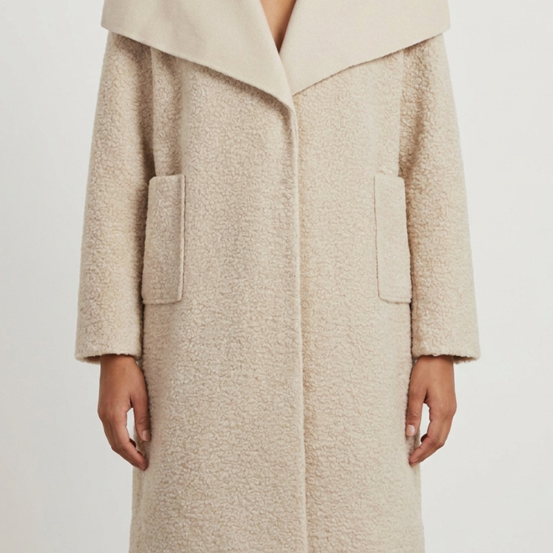 MOONDUST CURLY LONG JACKET OUTERWEAR 20 OFF WHITE