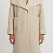 MOONDUST CURLY LONG JACKET OUTERWEAR 20 OFF WHITE