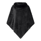 M JEANS CUT PONCHO FUR OUTERWEAR 80 BLACK