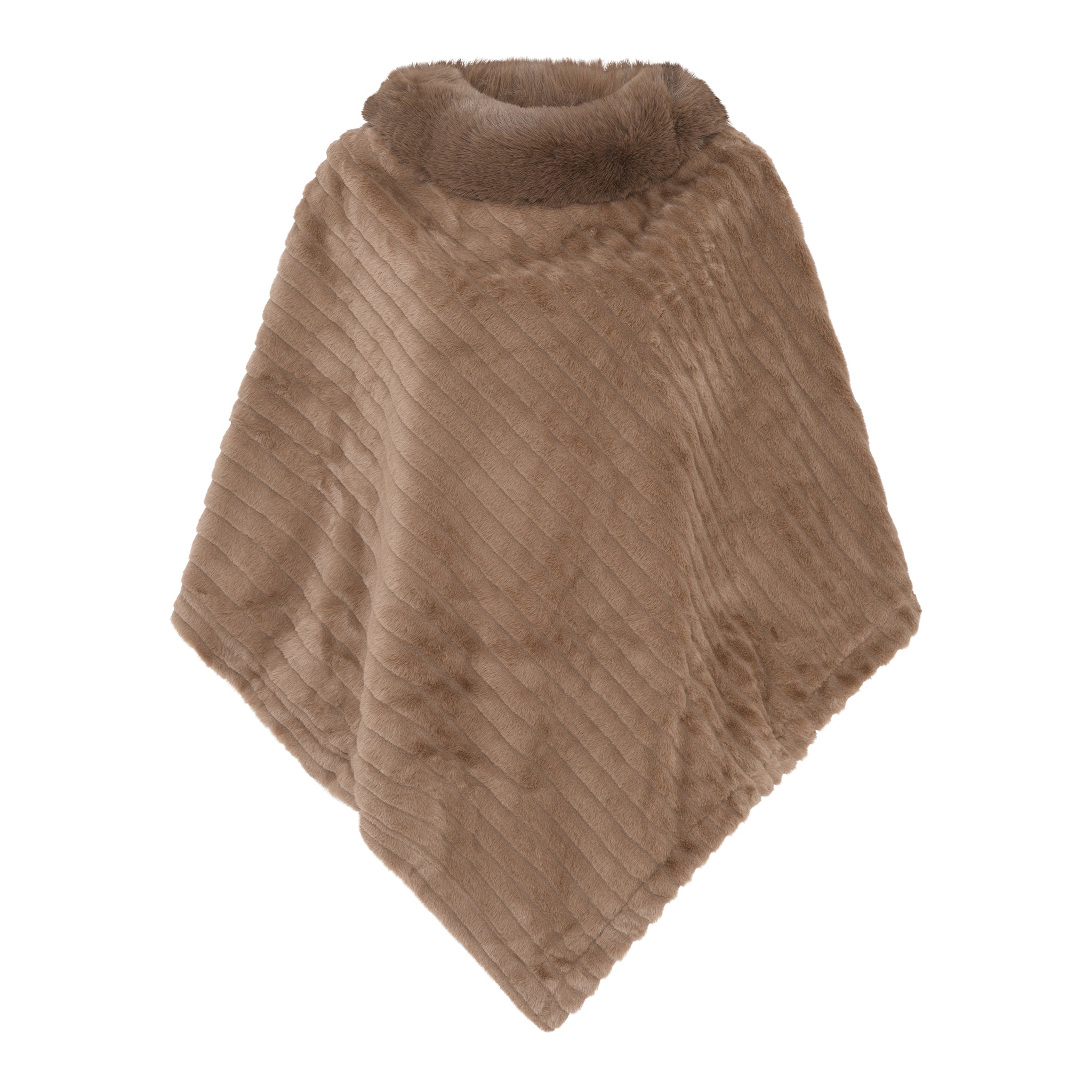 M JEANS CUT PONCHO FUR OUTERWEAR
