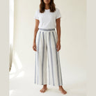 MAPP Caitlin Linen Pants Striped | 100% Linen Pants | MAPP LINEN