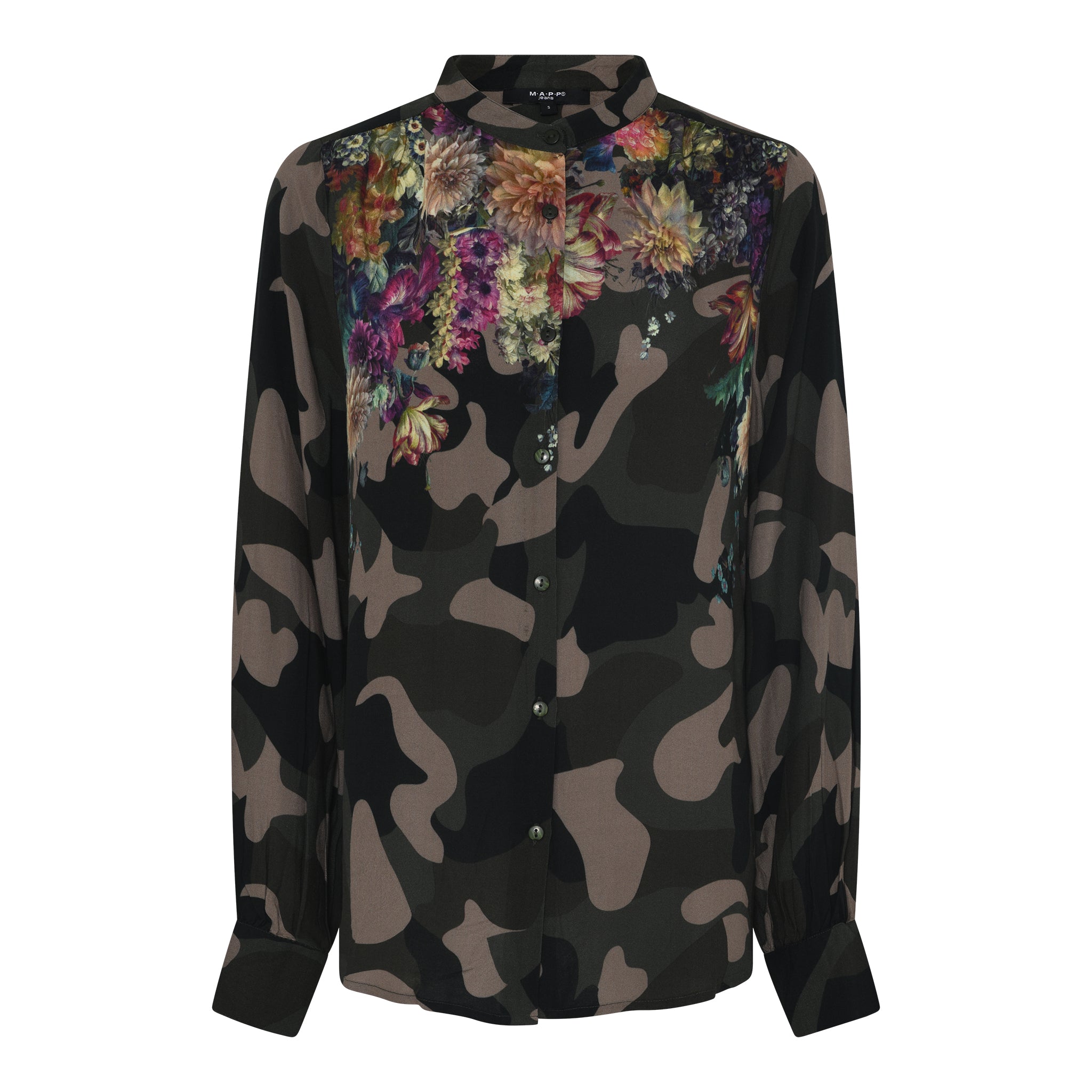 MAPP Camou Rose Shirt BLOUSE/SHIRT 267 MOSS GREEN