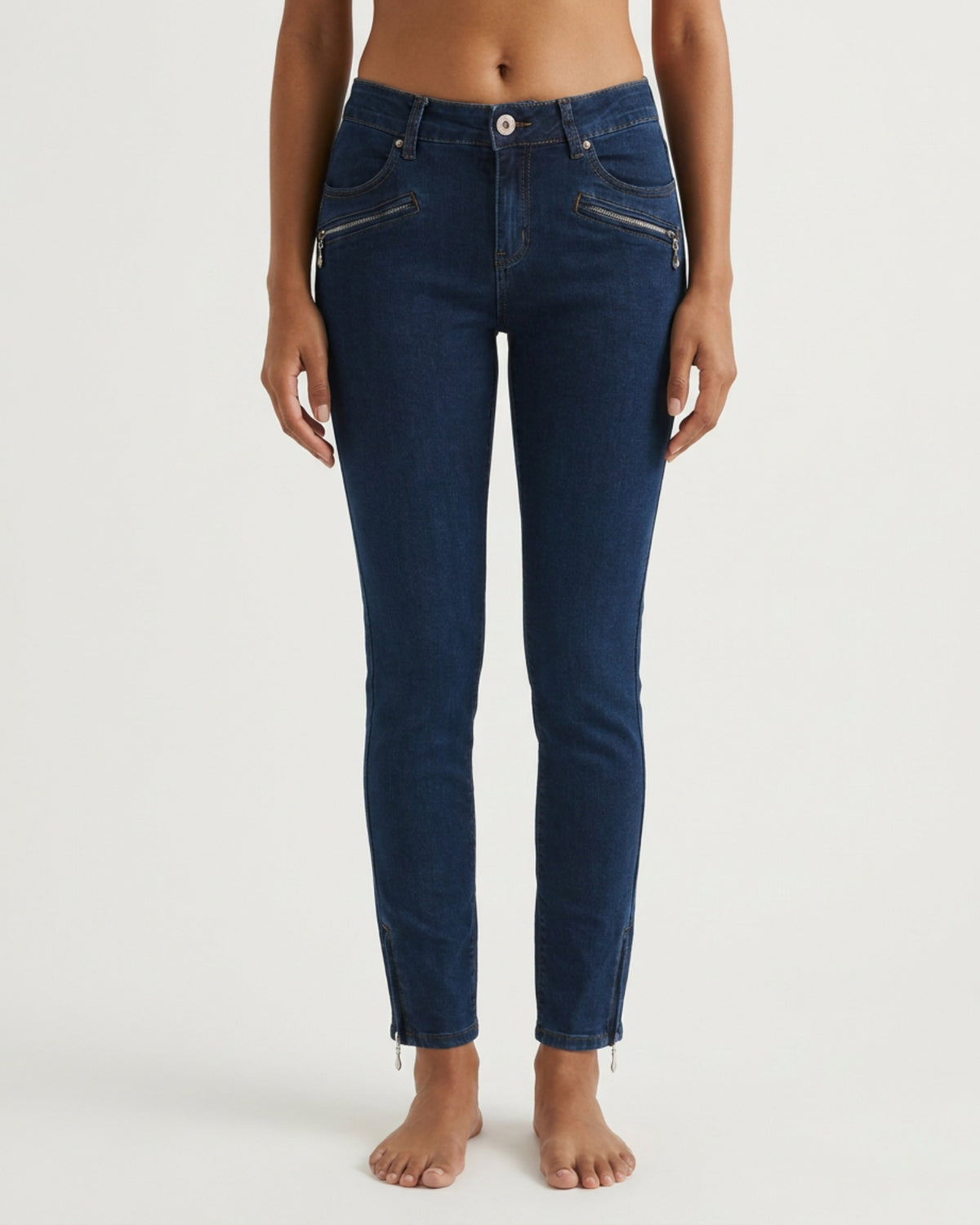 MARC LAUGE Channe 7/8 Denim Jeans DENIM/TWILL 9696 BLUE DENIM USED