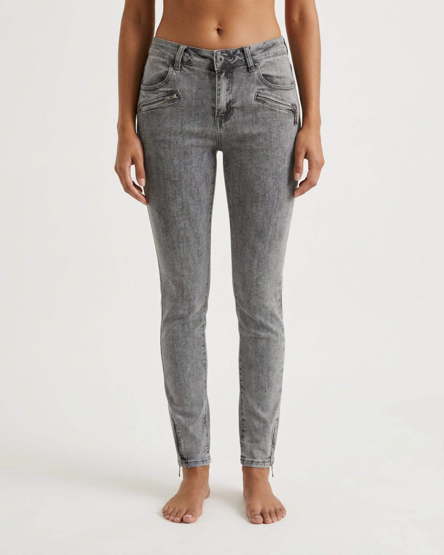 MARC LAUGE Channe 7/8 Denim Jeans DENIM/TWILL 579699 GREY USED DENIM