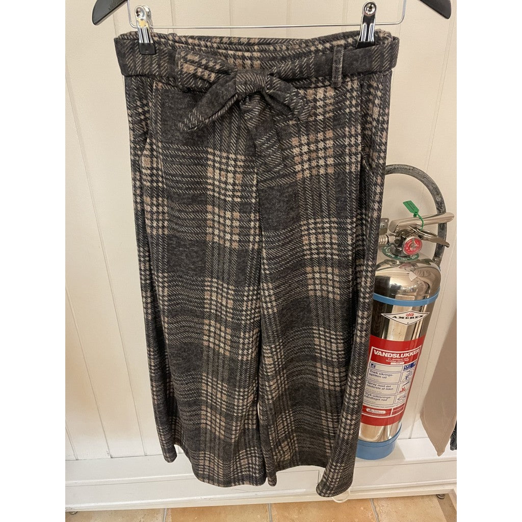 MAPP Check Wide Pant PANTS 254 DARK GREY MELANGE