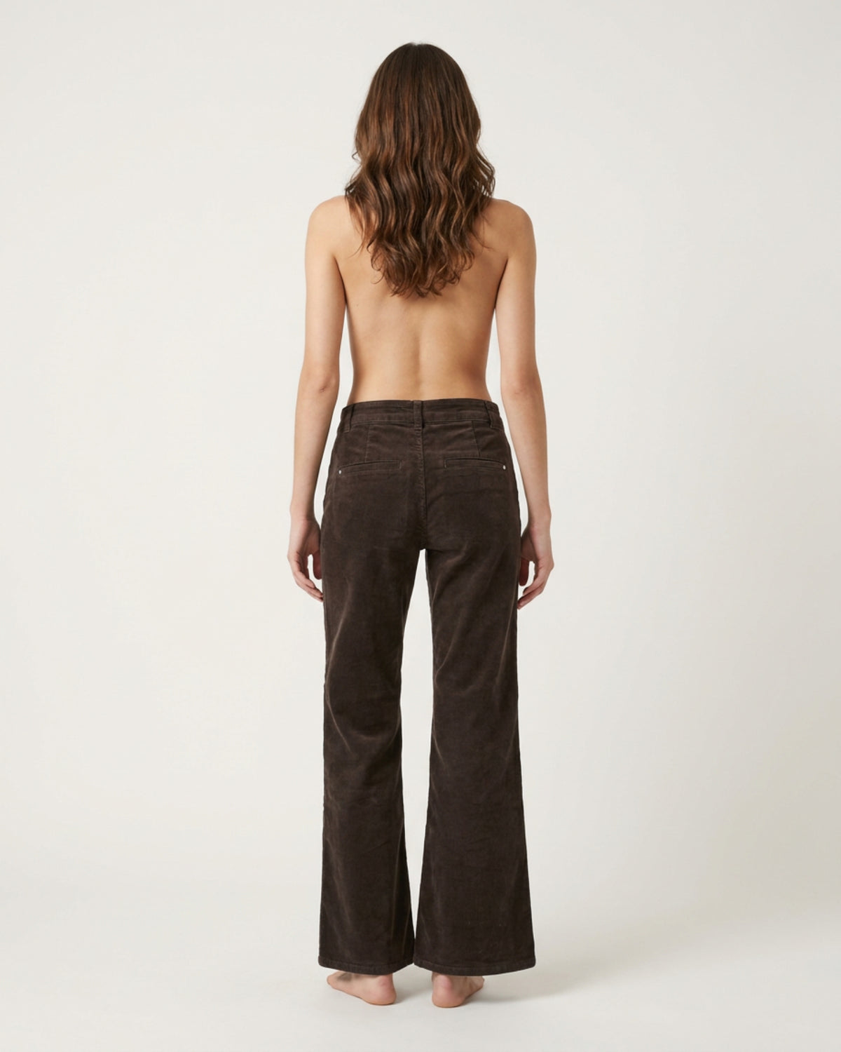 M JEANS Chino Flare Corduroy Jeans CORD/FLØJL 129 CHOCOLATE