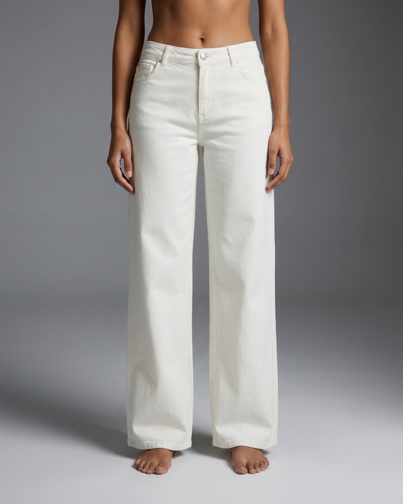 M JEANS Chino Flare Corduroy Jeans CORD/FLØJL 20 OFF WHITE